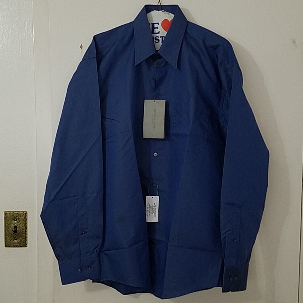 NWT Kenneth Cole Modified Point Collar Shirt